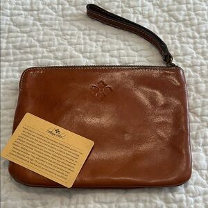 Patrica Nash Brown Leather Wristlet